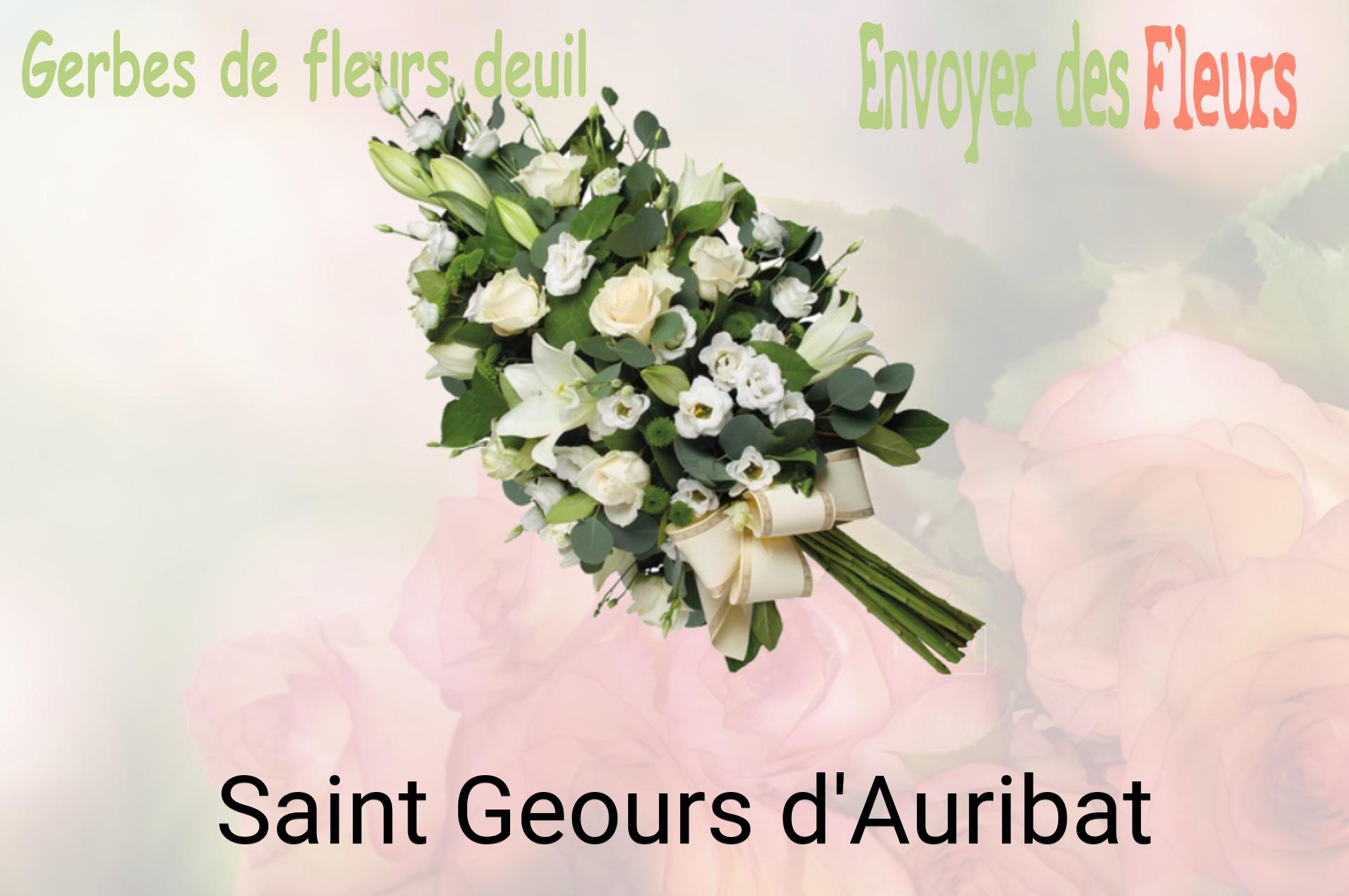 Gerbe de fleurs de deuil livrée à Saint-Geours-d'Auribat